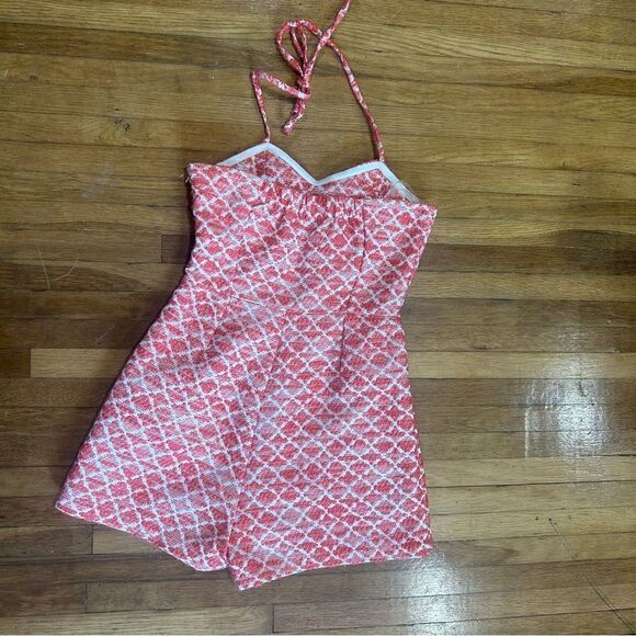 Jack by BB Dakota JACK jacquard coral halter romper - Picture 8 of 13